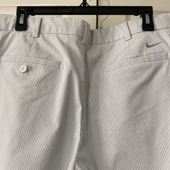 Nike Golf Dri-Fit Pants Size 36x29 White with Gray Stripes - Picture 3 of 5
